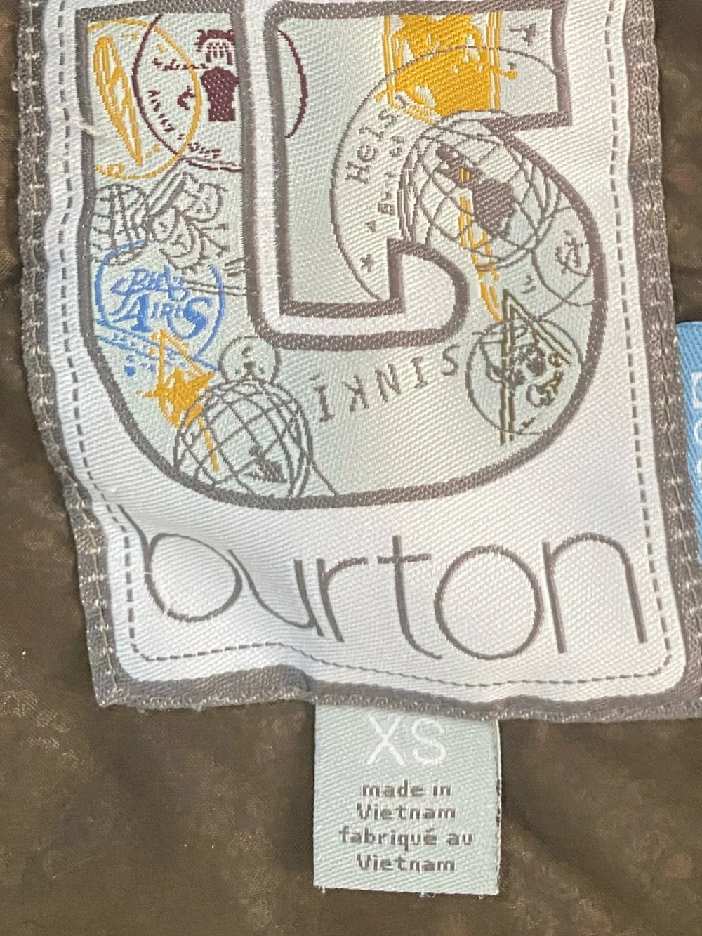 Burton Kids Brown Houndstooth Hooded Raincoat with Mint Accents
